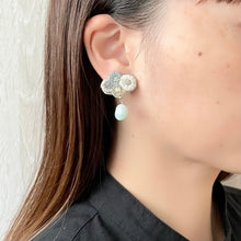 画像をギャラリービューアに読み込む, たゆたう輪郭をなぞる.刺繍ピアス.刺繍イヤリング｜cheese（チーズ）
