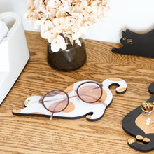 画像をギャラリービューアに読み込む, 猫雑貨・木製プレート＆コースター【ねこまみれロング　のびる・白】｜Ten&amp;O
