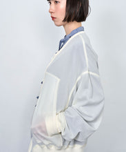 画像をギャラリービューアに読み込む, 【期間限定】シャドウメッシュ クルーネック ジップブルゾン｜Nora Lily（ノラリリー）
