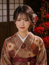画像をギャラリービューアに読み込む, 曼珠沙華と揺れる天然石と硝子の髪飾り【たっぷり金沢金箔とドライフラワー】｜ハピネスウェーブ
