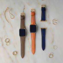 画像をギャラリービューアに読み込む, AppleWatch シェーブルレザーバンド(色：オレンジ)｜YUTORI（ユトリ）
