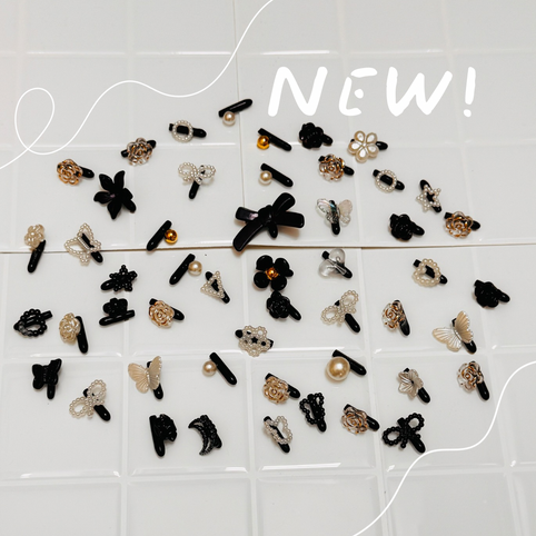 precious time 傘アクセサリーつゆ先キャップ8個セット〜ブラック〜｜precious time（プレシャスタイム）