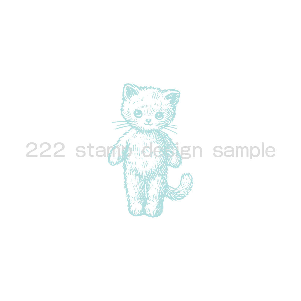 [ラバースタンプ]おめかし猫｜222（ニィニィニ）