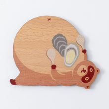 画像をギャラリービューアに読み込む, どうぶつの木製プレート＆コースター【ひろしまたぬき】｜Ten＆O Art+Craft（テンアンドオー　アートクラフト）
