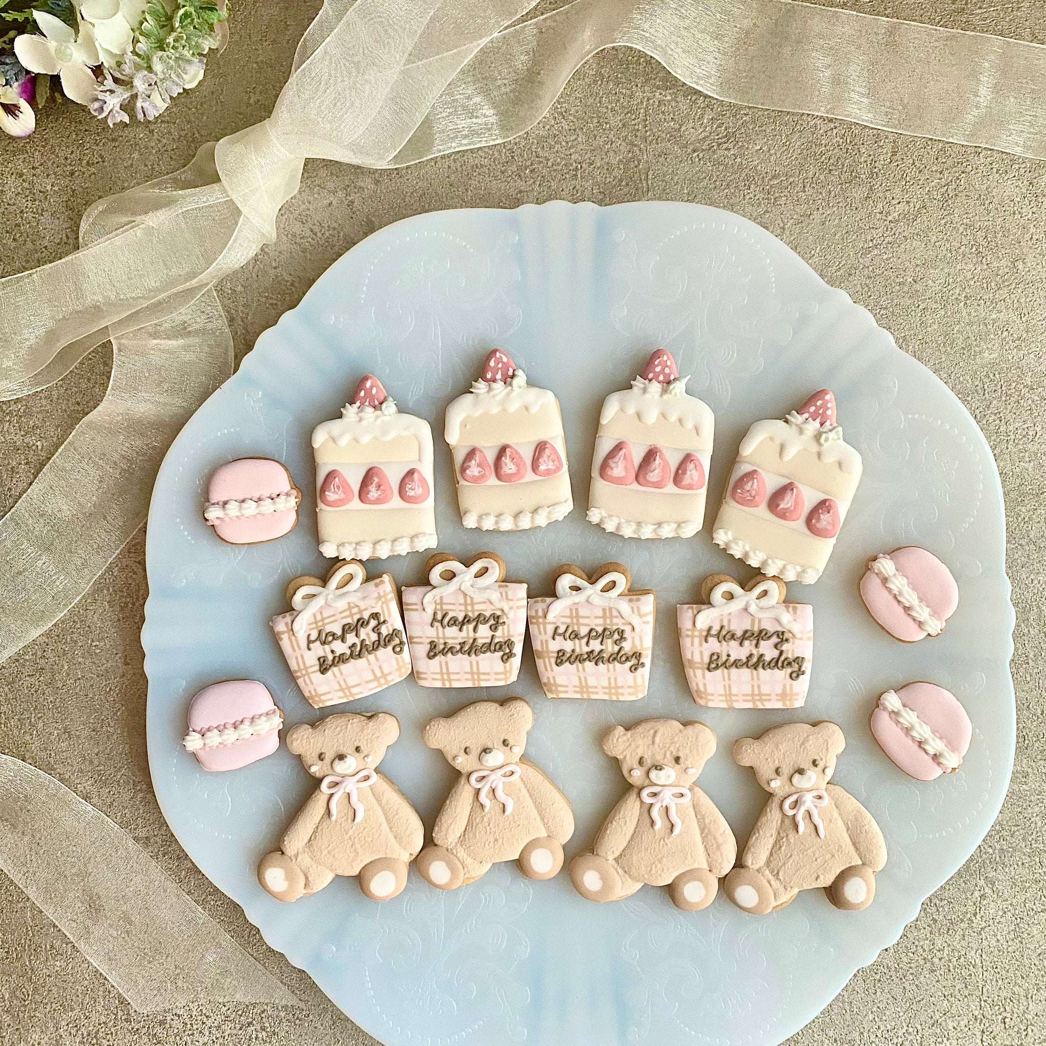 バースデークッキーセット くまちゃんとスイーツ｜sumirecookies