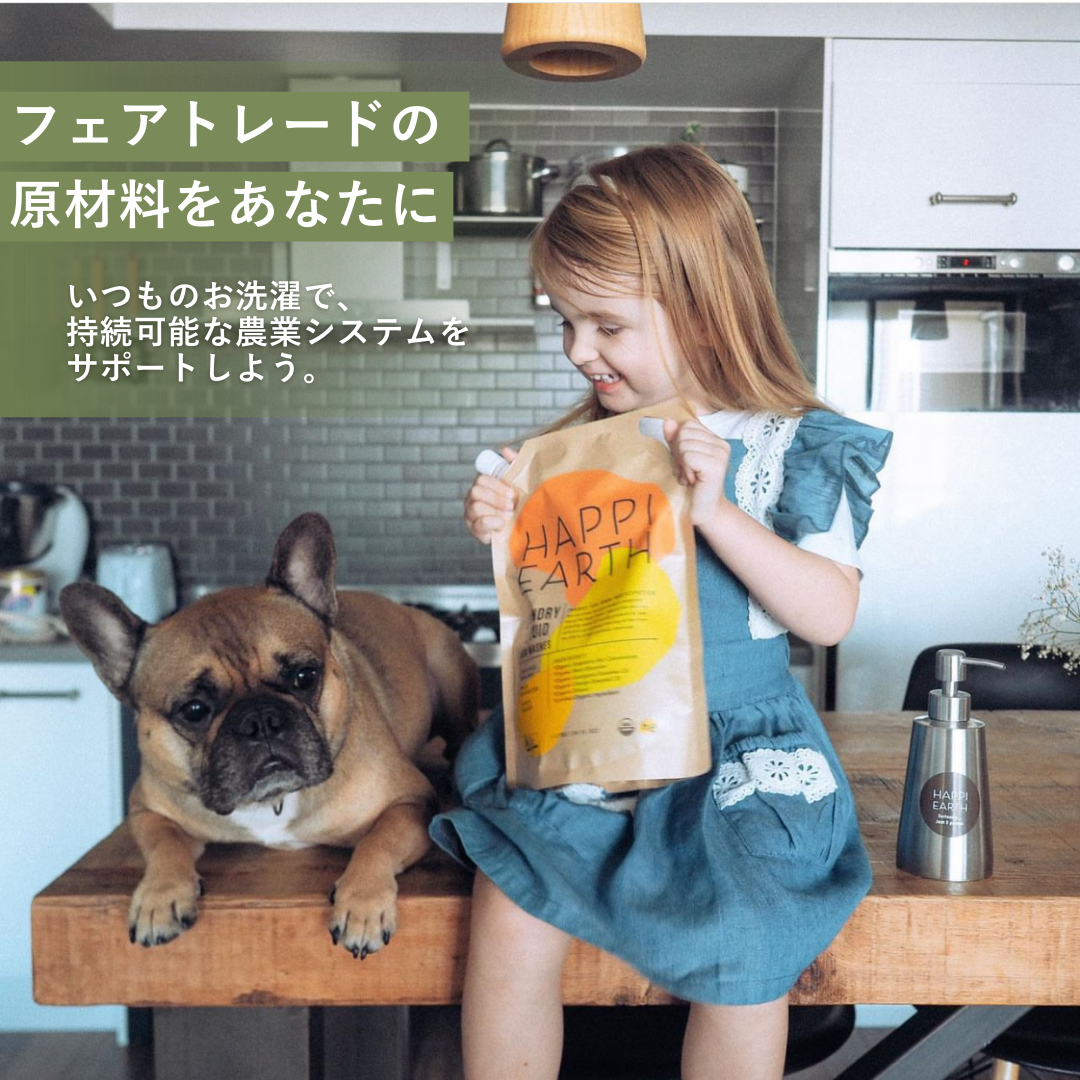 Happi Earthオーガニックソープナッツ洗濯用洗剤（ボトル付き）｜Happi