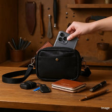 画像をギャラリービューアに読み込む, レザー 横型 スマホショルダー｜Samurai Craft（サムライクラフト）
