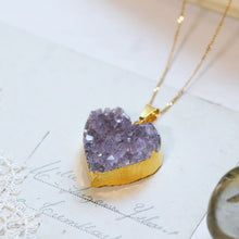 画像をギャラリービューアに読み込む, Big heart motif amethyst necklace｜if(innocent freedom)（イフ　イノセントフリーダム）
