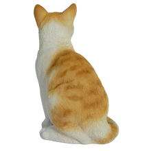 画像をギャラリービューアに読み込む, 右向きお座り茶トラ白猫（中）｜WooBia（ウービア）
