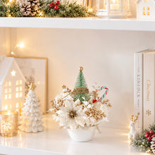 画像をギャラリービューアに読み込む, ホワイトクリスマスの小さな贈り物〜聖夜を彩るホワイトクリスマスアレンジ〜（アーティフィシャルフラワー・造花）｜bouquet de muguet（ブーケ　ドゥ　ミュゲ）
