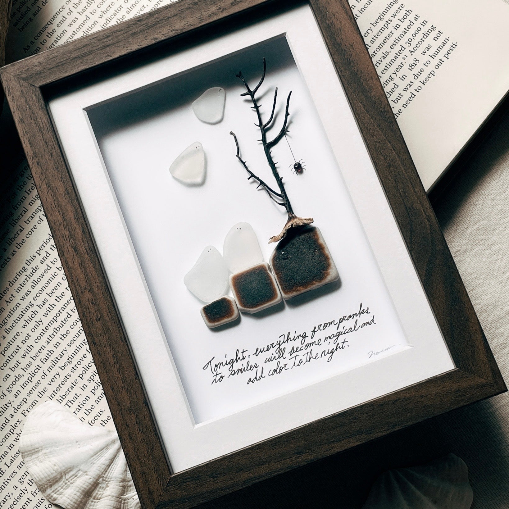 魔法の夜【シーグラスハロウィンアート】｜umihana（ウミハナ）