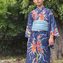 画像をギャラリービューアに読み込む, キッズ浴衣・帯セット【鳳凰】山崎大輝デザイン｜KUTANI×KIMONO（クタニキモノ）
