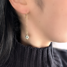 画像をギャラリービューアに読み込む, ダルメシアンジャスパー×繊細チェーンピアス／イヤリング｜orie（オリエ）

