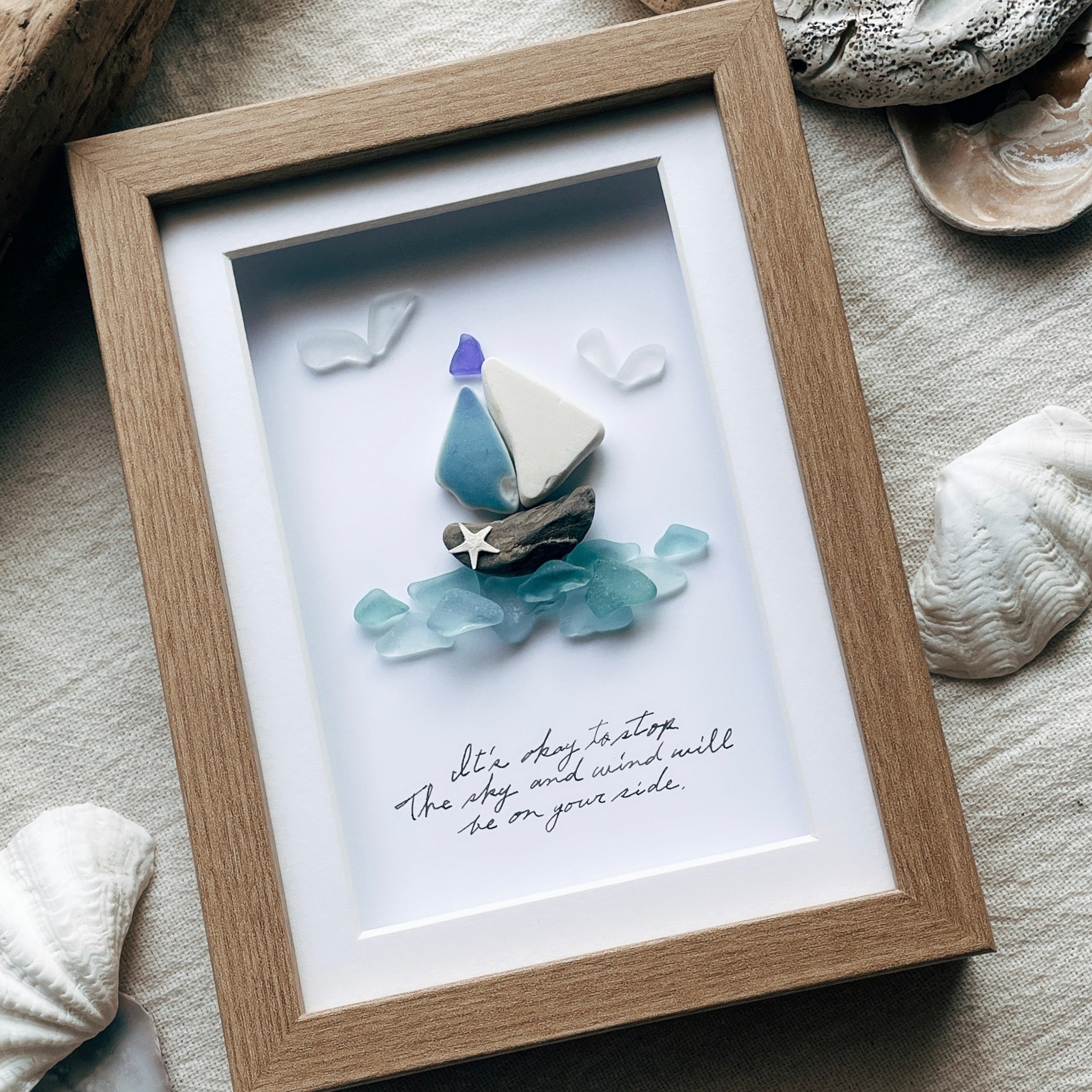 空も風も貴方の味方【シーグラスアート】｜umihana（ウミハナ）