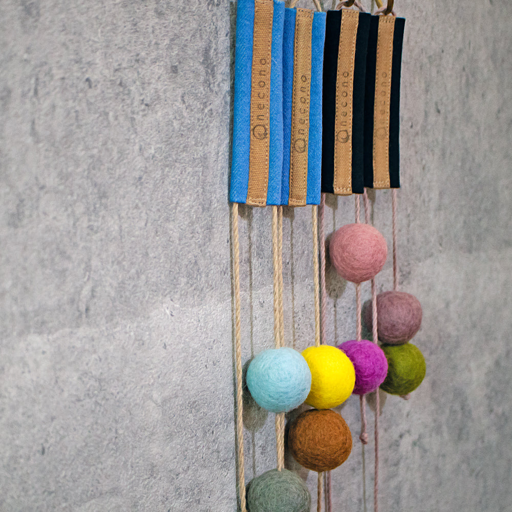 コロコロボールの猫じゃらし ダブルボール DENIM｜necono（ネコノ