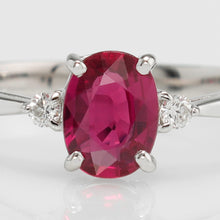 画像をギャラリービューアに読み込む, プラチナ950 ウーナ 非加熱ピジョンブラッドルビー リング /c0611rp size12｜malvaceae（マルヴェセア）
