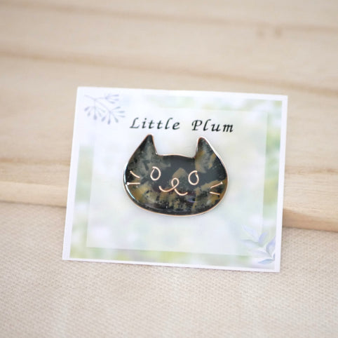 Little Plum ごきげんな猫のちいさなブローチ　さび｜Little Plum（リトルプラム）