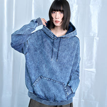画像をギャラリービューアに読み込む, デニムルック プルオーバー スウェットフーディー｜Nora Lily（ノラリリー）
