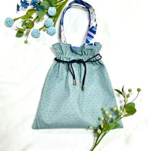 画像をギャラリービューアに読み込む, パッチワーク巾着バッグ（青）｜Nikomatch（ニコマッチ）
