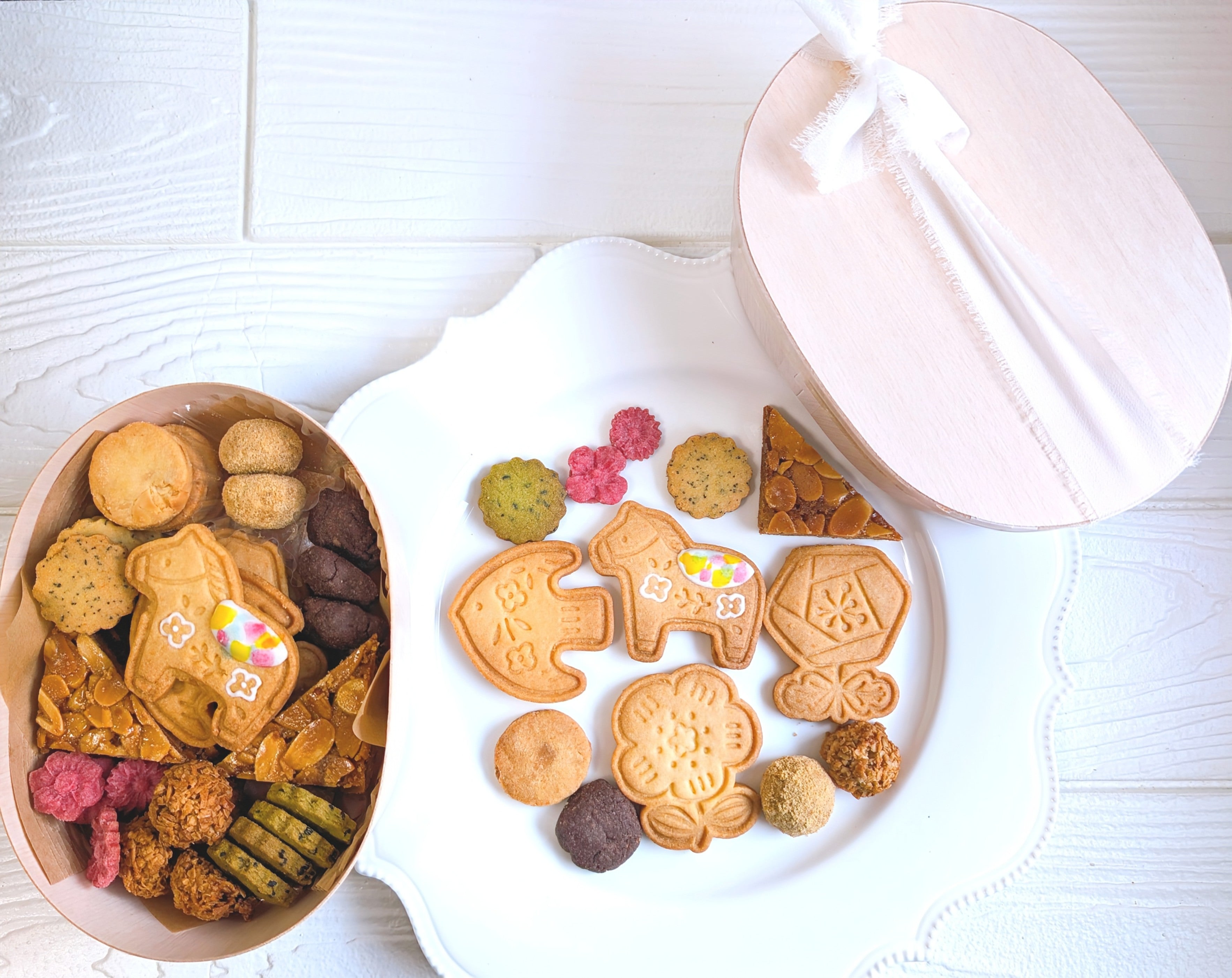 新年のご挨拶に卵不使用米粉とオートミールクッキーセット｜やまのさんち