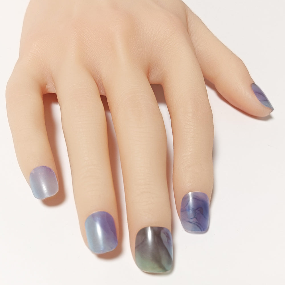 サイズの選べる半硬化ジェルネイルシール【Gel Nail Stickers 006 Alcohol ink : Gradation】｜ENCHANT（エンチャント）