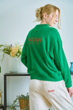 画像をギャラリービューアに読み込む, 両面パイルトレーナーグリーン｜mucava（ムカバ）
