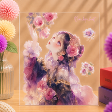 画像をギャラリービューアに読み込む, Floral Princess Hydrangea Melody クリスタルインクキスカットコラージュステッカー｜nene_hope_heart（ネネホープハート）
