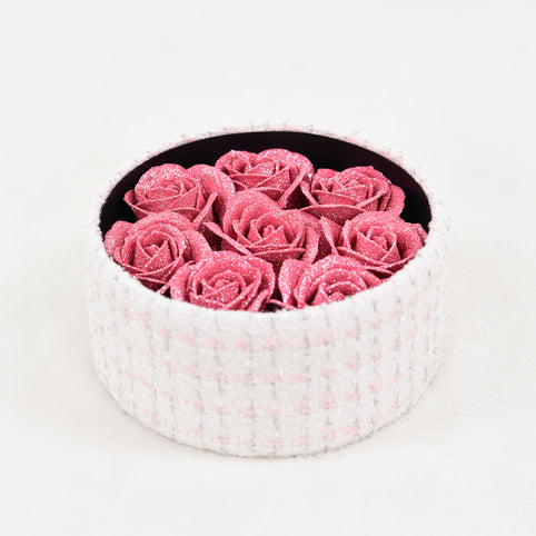 IRiller 尾州ボックスローズS 桃雫〈ピンクバラ8本〉｜日本製グリッターローズ｜IRiller（アイリエ）