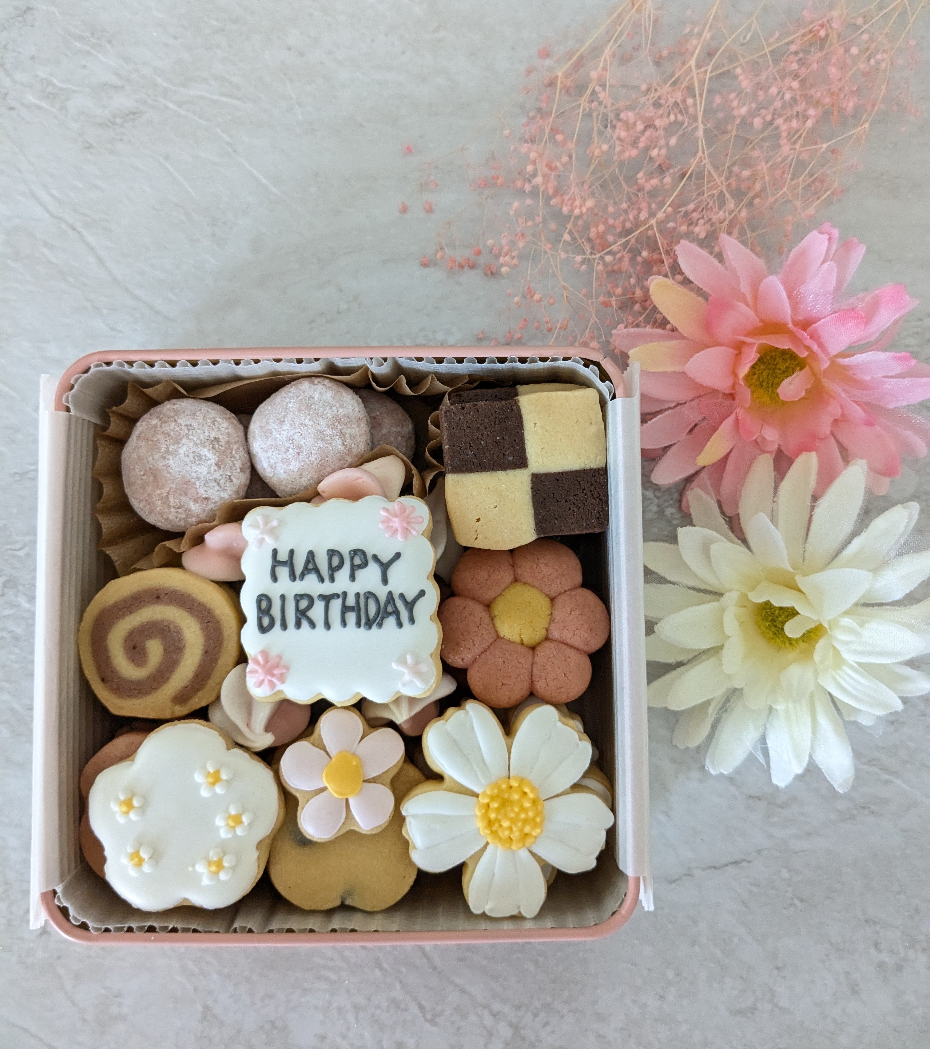 メッセージクッキー缶 天然色素【メッセージお選び可】ギフトクッキー缶 | icing cookies JUMOKU