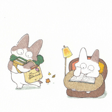 画像をギャラリービューアに読み込む, 読書の秋｜猪猫（イノネコ）
