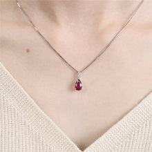 画像をギャラリービューアに読み込む, プラチナ950 非加熱ピジョンブラッドルビー ネックレス 2ct /s0413rp｜malvaceae（マルヴェセア）
