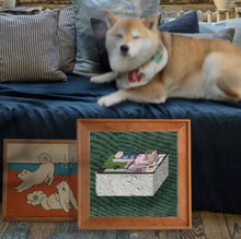 画像をギャラリービューアに読み込む, 設計図としての間取りを、インテリアとしての「間取りアート」へ。小さな柴犬が佇む間取り｜yoshie moriuchi ARTWORKS（ヨシエモリウチアートワークス）
