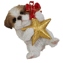 画像をギャラリービューアに読み込む, 星を抱えるシーズーオーナメント｜WooBia（ウービア）
