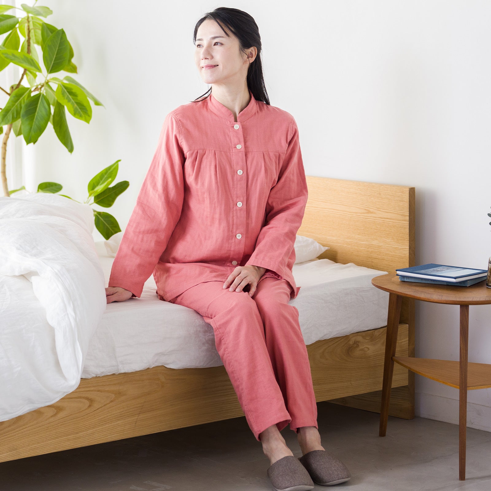 呼吸するパジャマ（レディース）マオカラータイプ ｜睡眠てらす