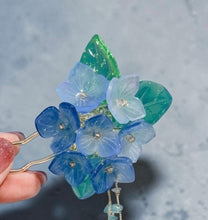 画像をギャラリービューアに読み込む, 透ける紫陽花と天然石の簪｜ハピネスウェーブ

