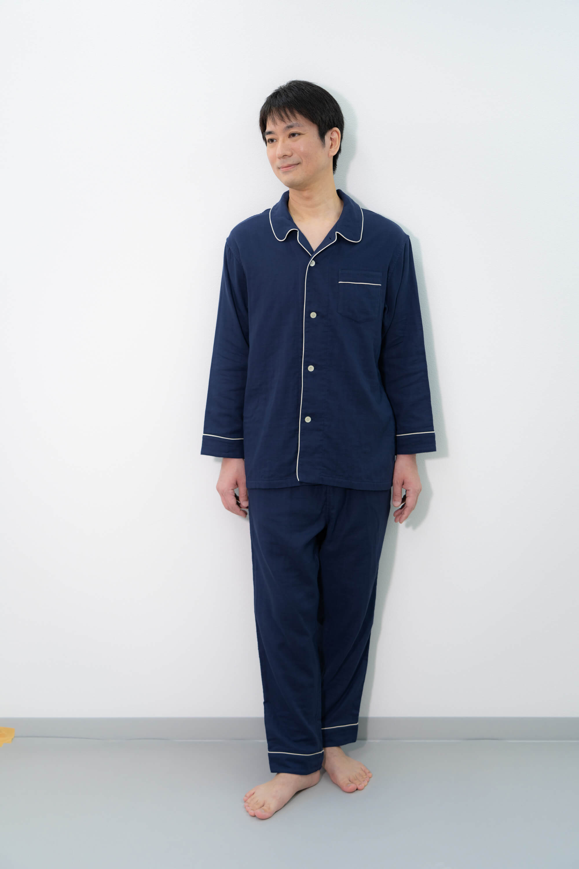 呼吸するパジャマ （メンズ）パイピングタイプ｜睡眠てらす（スイミンテラス）