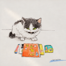 画像をギャラリービューアに読み込む, あいつからのお年玉がないにゃ｜猪猫（イノネコ）
