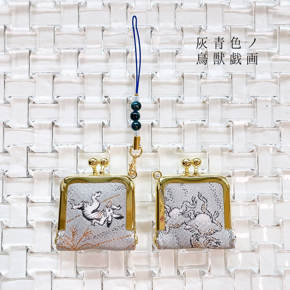 ジュエリーケース 金襴 ミニがま口 和柄ストラップ付｜六屋（ムツヤ