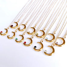 画像をギャラリービューアに読み込む, 三日月ムーン×スター誕生石ネックレス｜SAKURA jewelry（サクラジュエリー）
