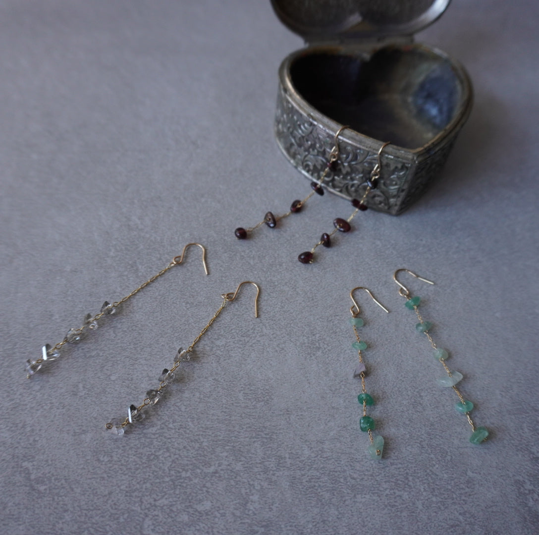 Stones / Crystal × 14KGF Long Piercing｜soiesoie（ソワソワ）