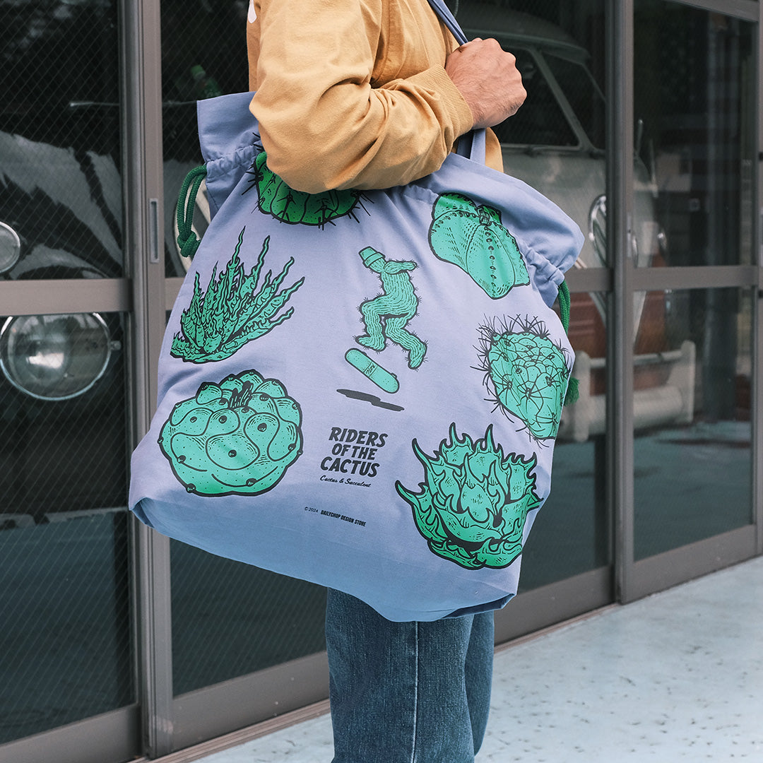 ビッグマルシェバッグ０２　グレイッシュ・ブルー｜DAILYCHOP DESIGN STORE（デイリーチョップデザインストア）