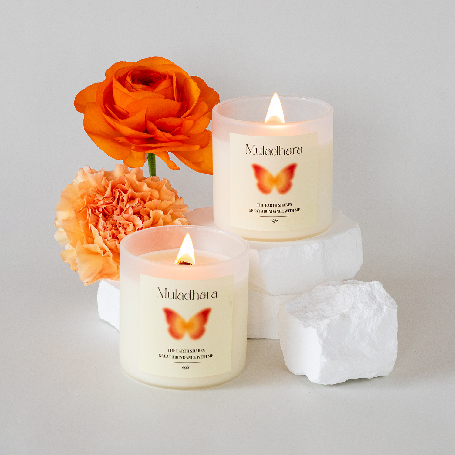 【ウッド芯】第１チャクラキャンドル【ROOT】｜eight（エイト）