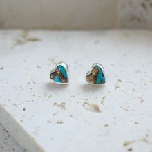 画像をギャラリービューアに読み込む, Blue copper turquoise heart pierce｜MARIA JEWELRY（マリアジュエリー）
