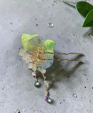 画像をギャラリービューアに読み込む, 透ける朝顔と白花簪｜ハピネスウェーブ
