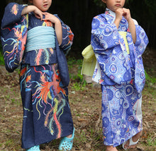 画像をギャラリービューアに読み込む, キッズ浴衣・帯セット【鳳凰】山崎大輝デザイン｜KUTANI×KIMONO（クタニキモノ）
