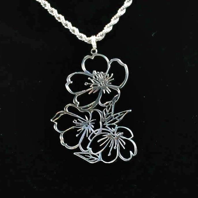 山桜 工芸ネックレス オールステンレス仕様｜metallico （メタリコ