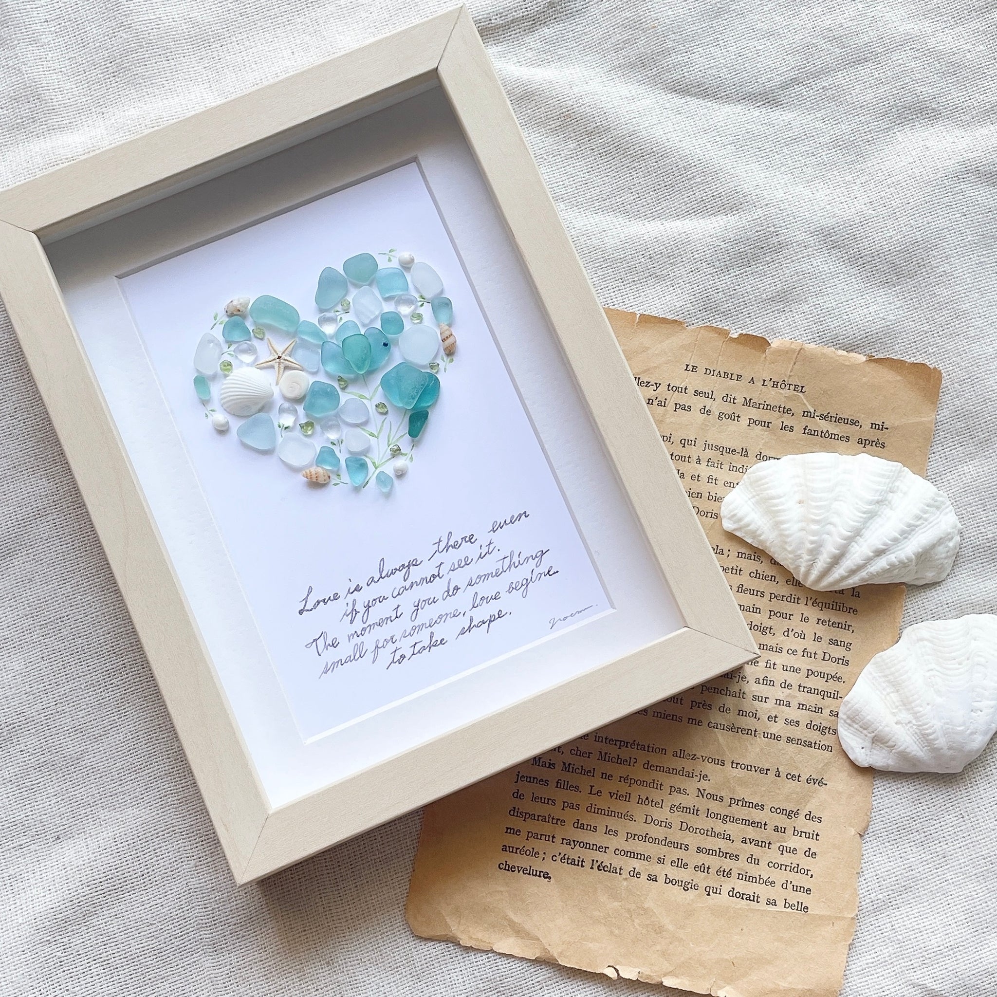 いたずらしちゃえなかったオバケ 。　シーグラスアート いたずらしちゃえなかったオバケ 。シーグラスアート