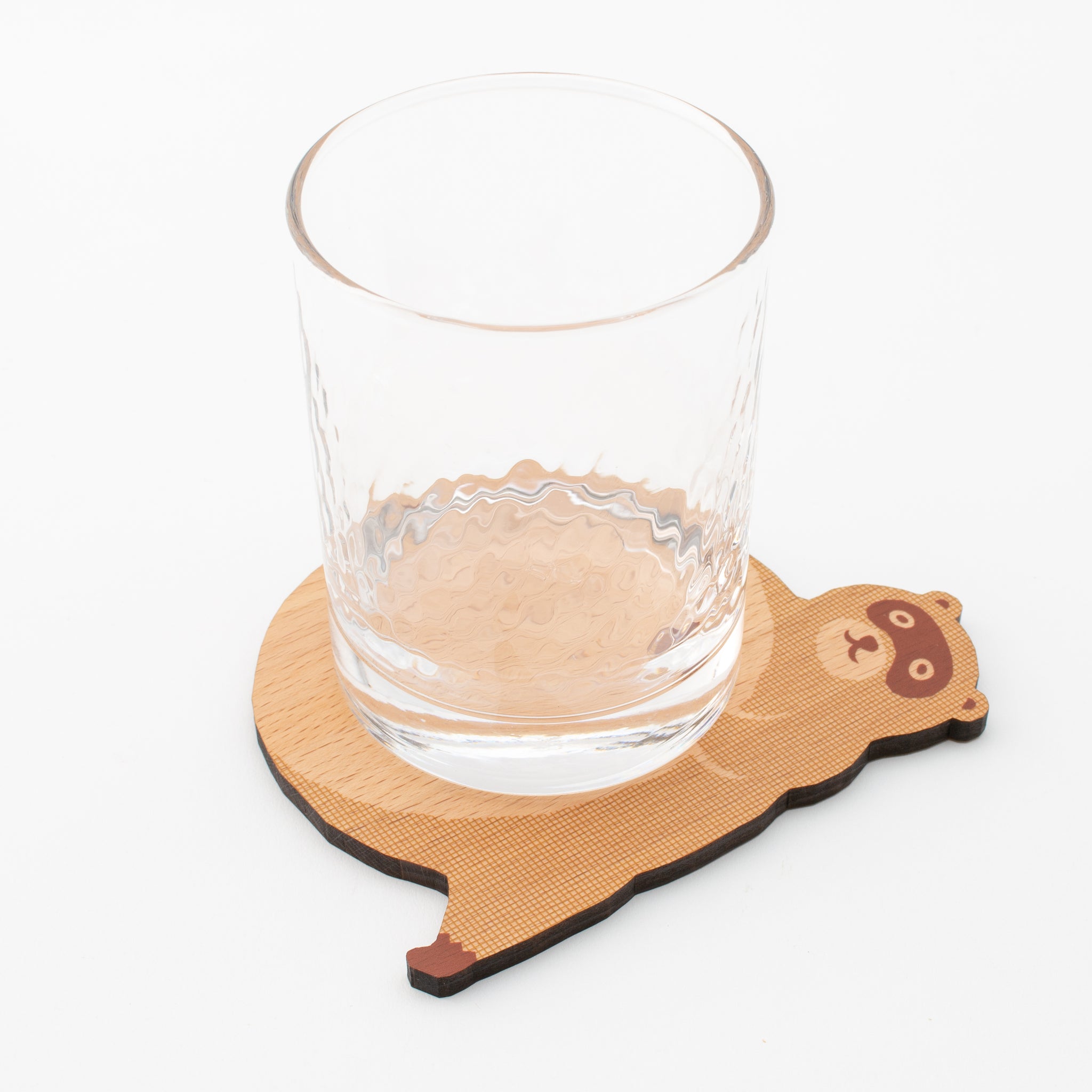 木製コースター・どうぶつモチーフ【たぬき】｜Ten＆O Art+Craft（テン 