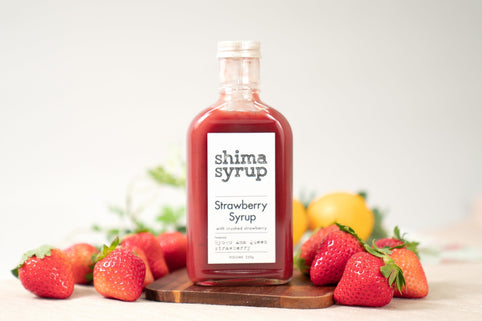 TEMAHIMA　PLUS 【shima syrup】Strawberry Syrup with crashed strawberry（イチゴシロップ）｜TEMAHIMA PLUS（テマヒマプラス）