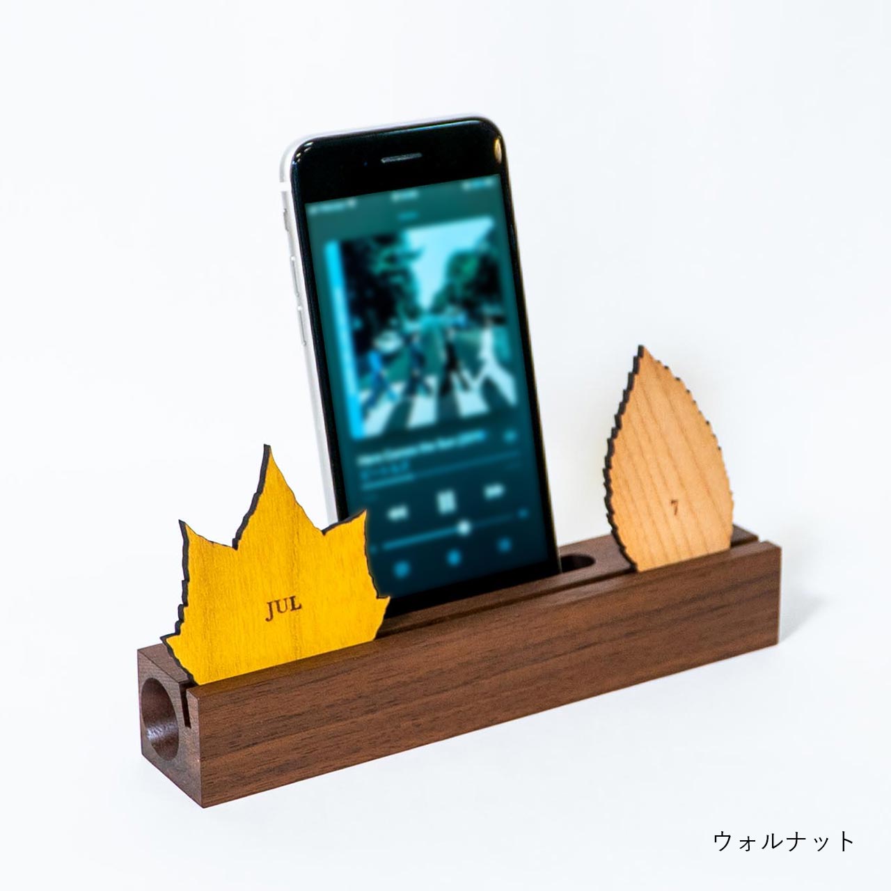 木製iPhoneスティックスピーカー　トキノハ - Perpetual Calendar -｜WOODWORK CENTER（ウッドワークセンター）